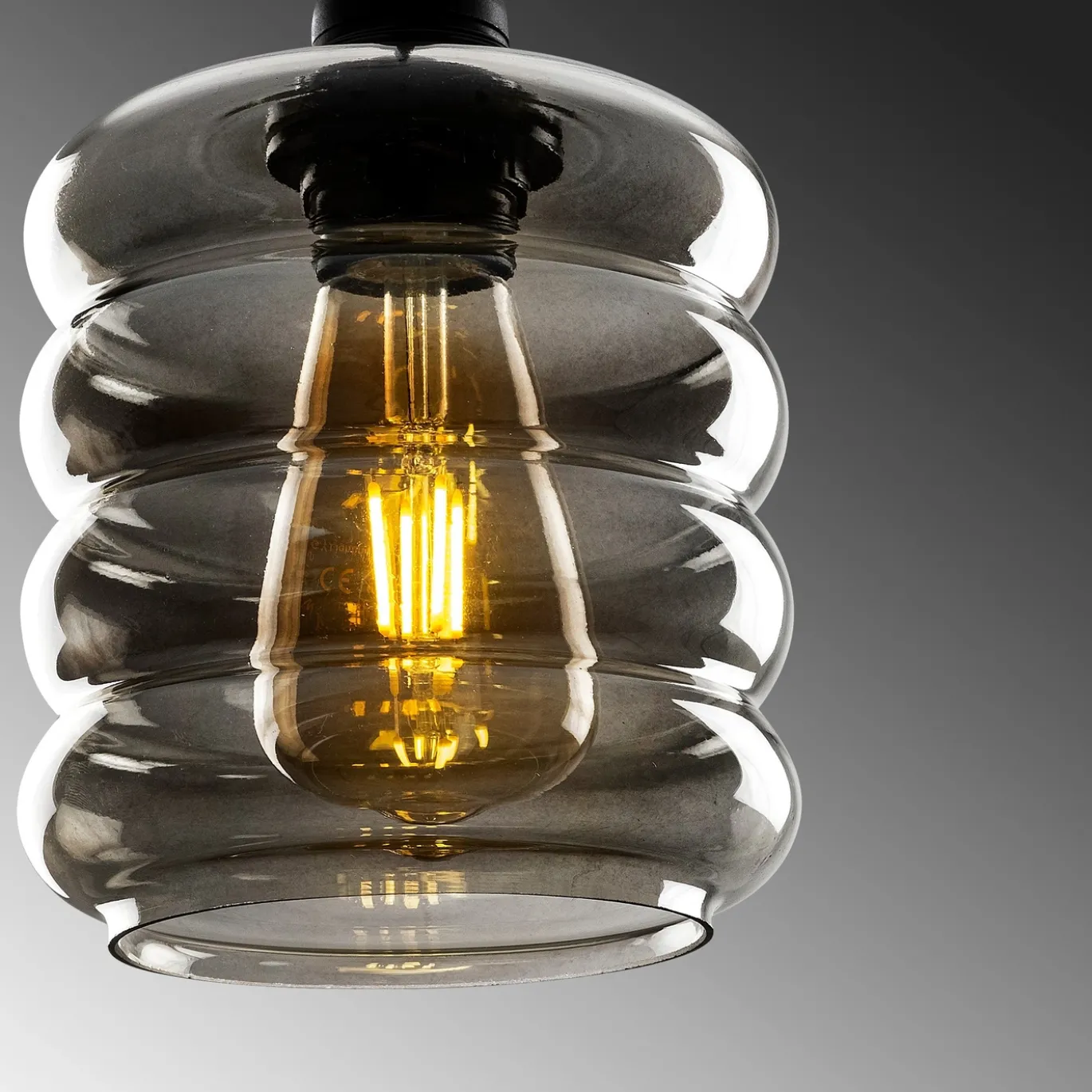 Hanglamp Smoked Tube Zwart