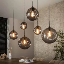 Hanglamp Stellar Black 6-Lichts - Giga Meubel