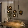 Hanglamp Stellar Pendel 5+4-lichts Sienna Bruin - Giga Meubel