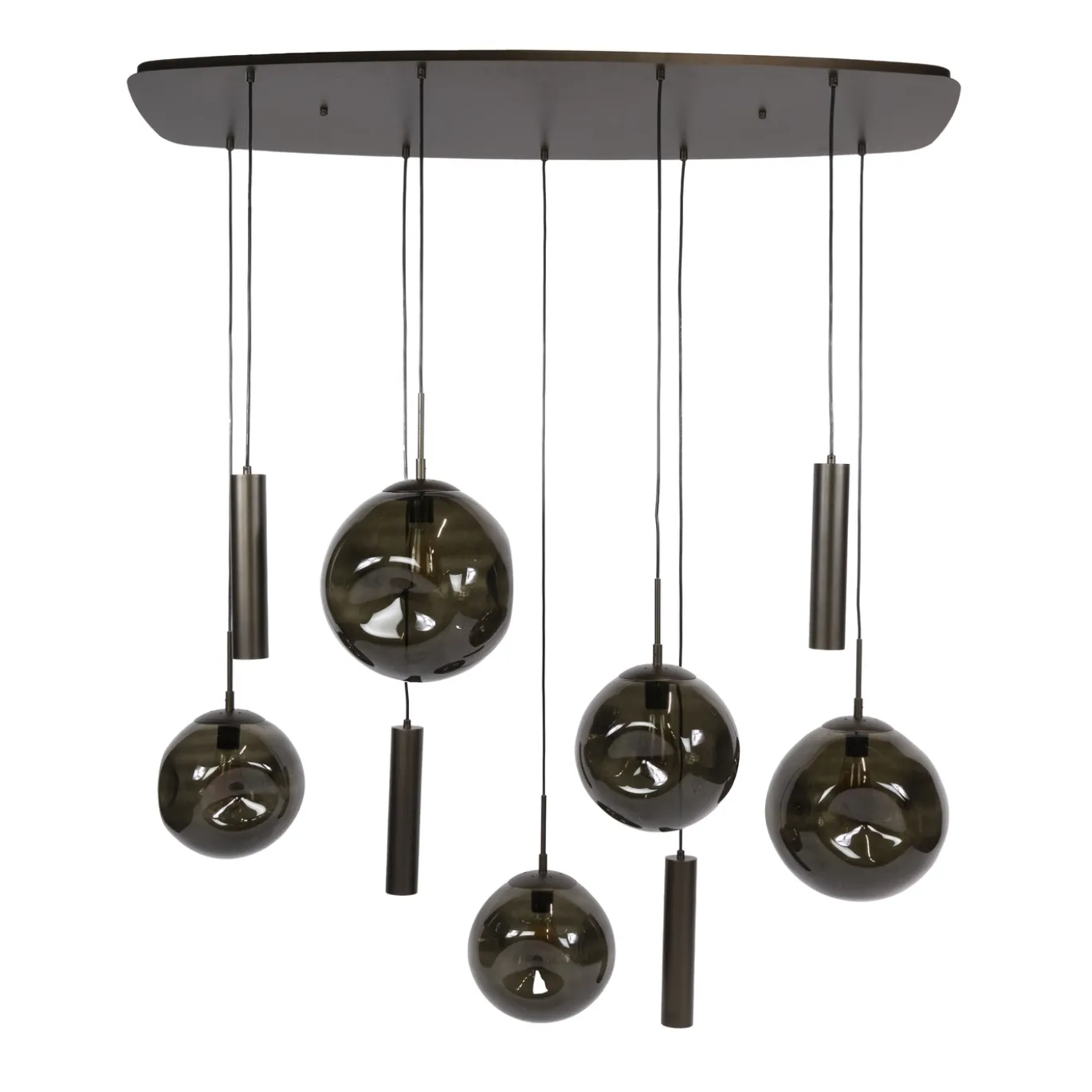 Hanglamp Stellar Pendel 5+4-lichts Sienna Bruin - Giga Meubel