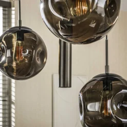 Hanglamp Stellar Pendel 5+4-lichts Sienna Bruin - Giga Meubel