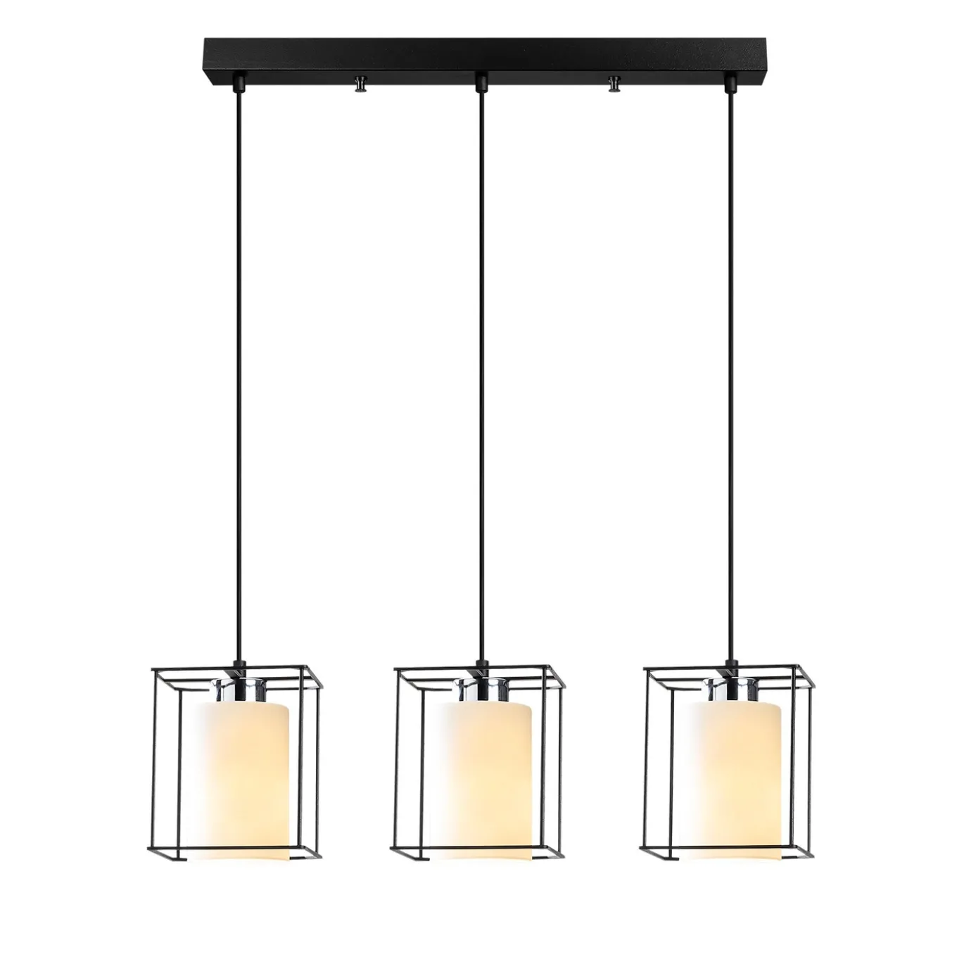 Hanglamp Swank 3-Lichts Zwart