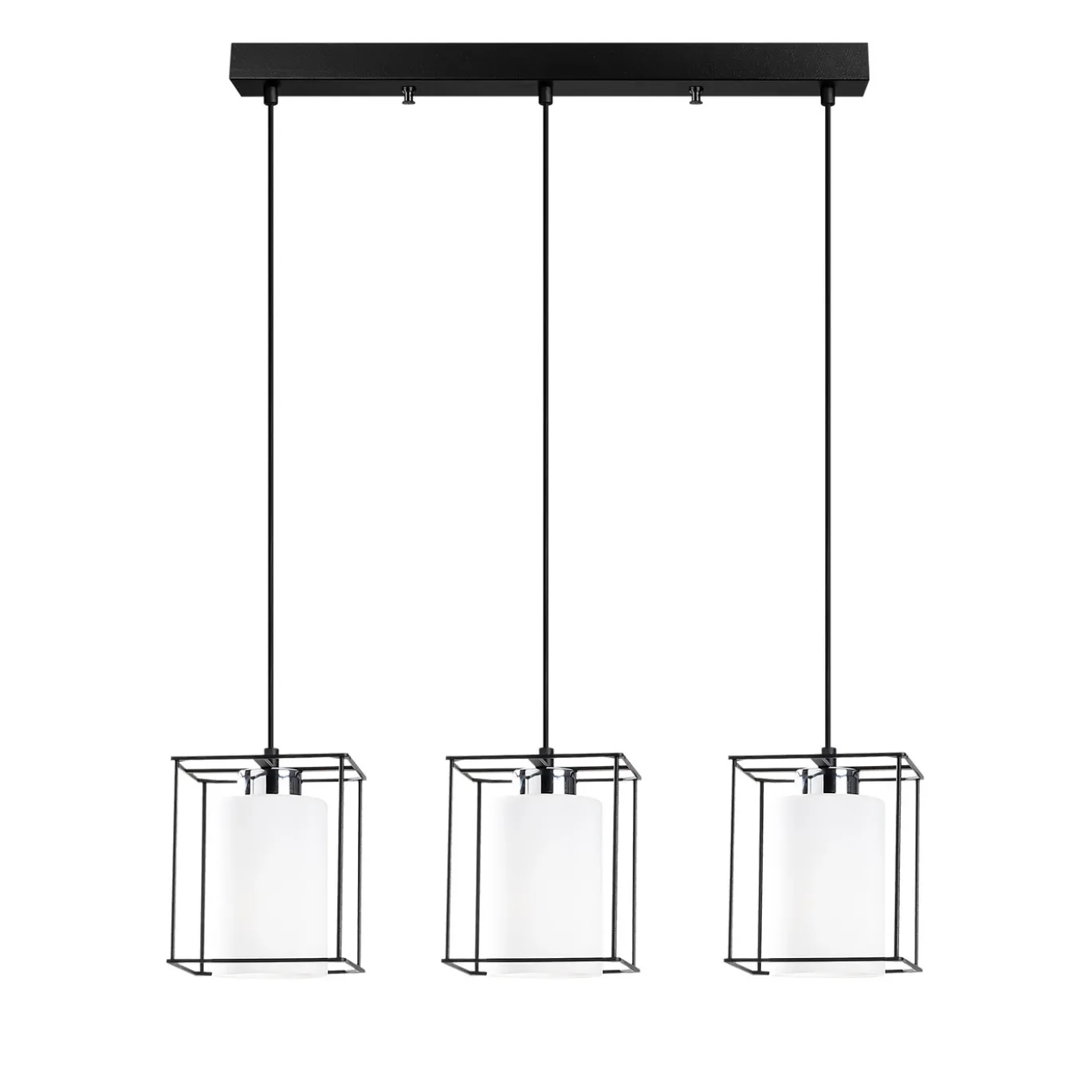 Hanglamp Swank 3-Lichts Zwart