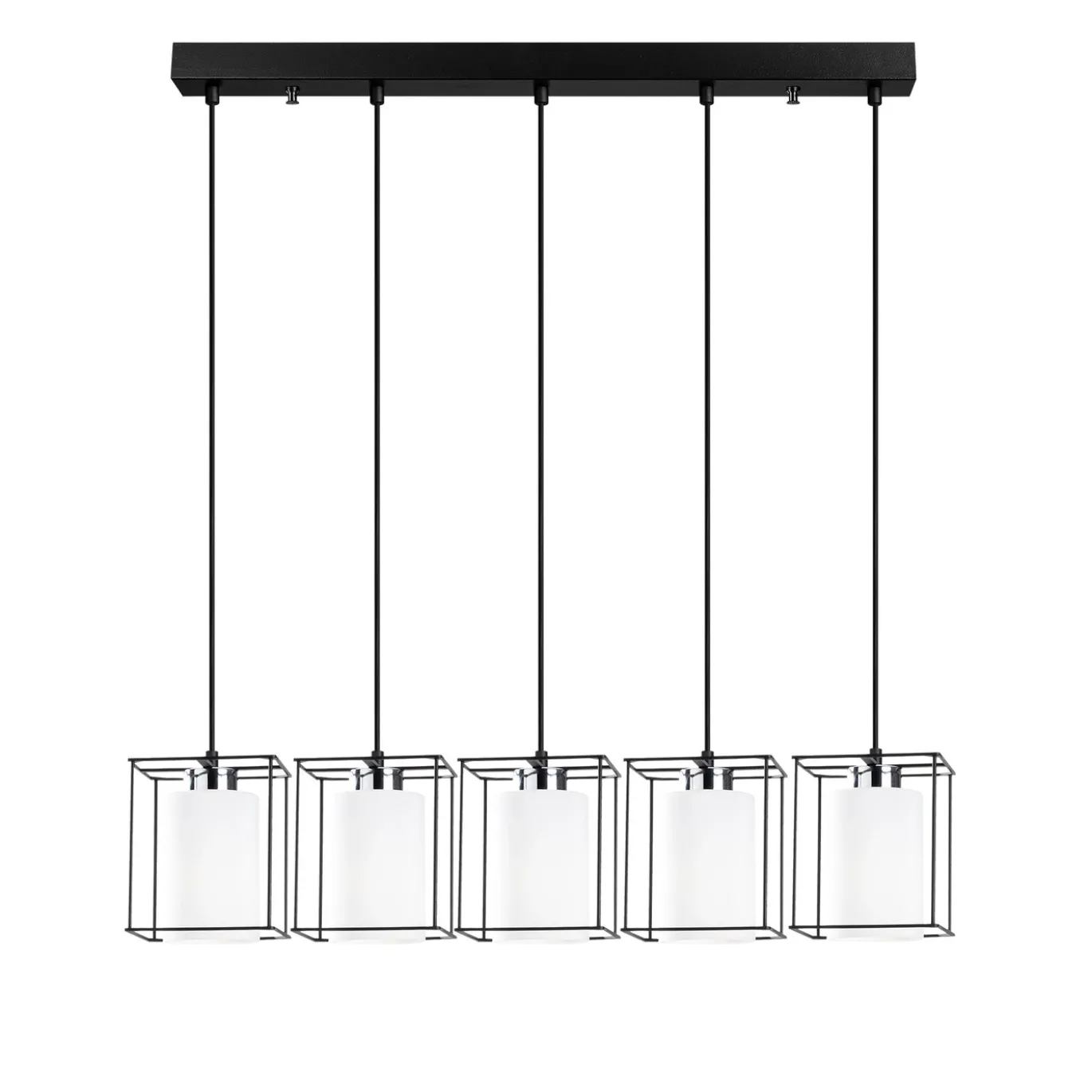 Hanglamp Swank 5-Lichts Zwart