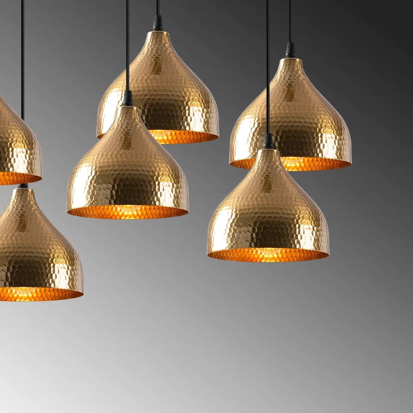 Hanglamp Tattoo Goud 7-Lichts