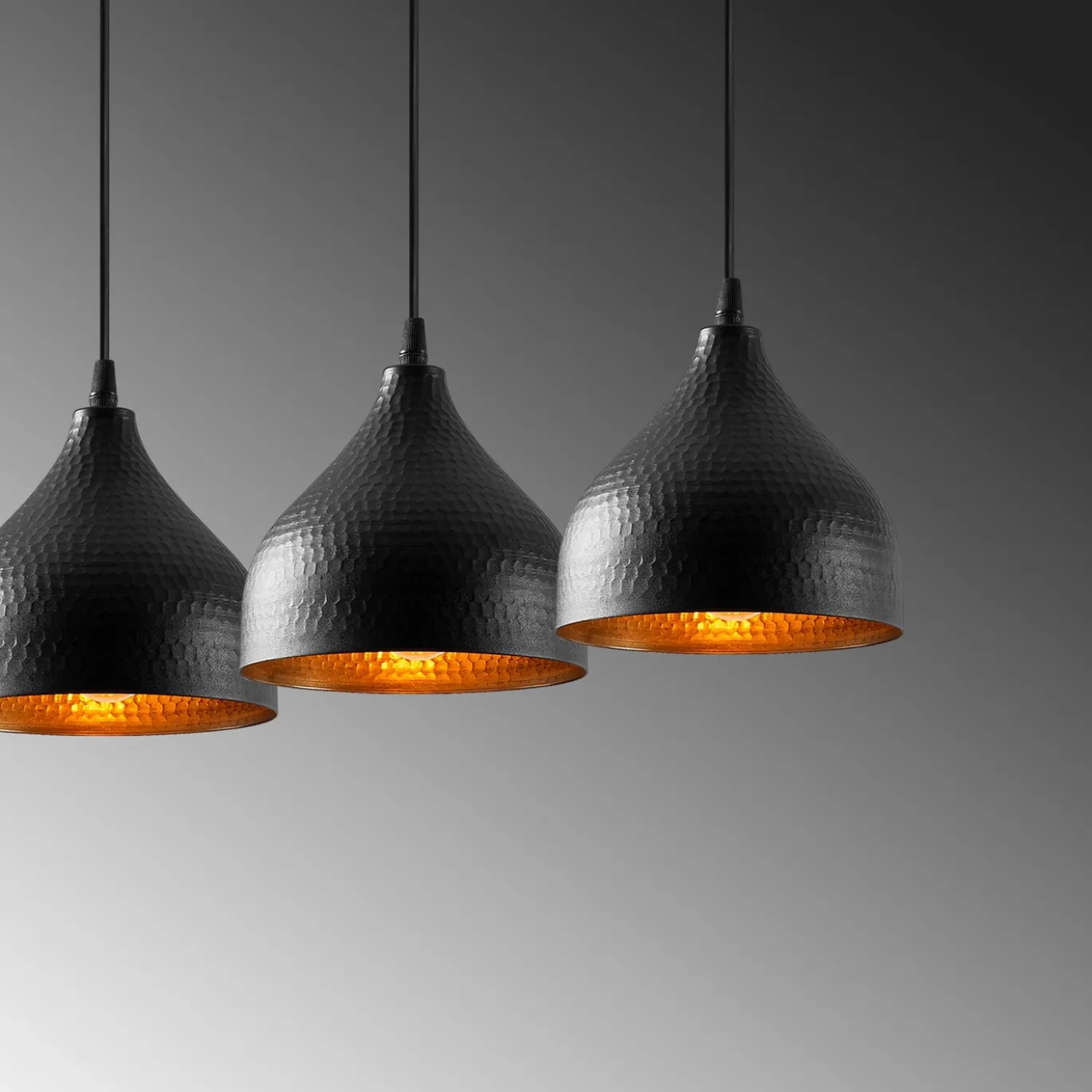 Hanglamp Tattoo Zwart 3-Lichts