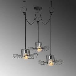 Hanglamp Tel Hat 3-Lichts Zwart