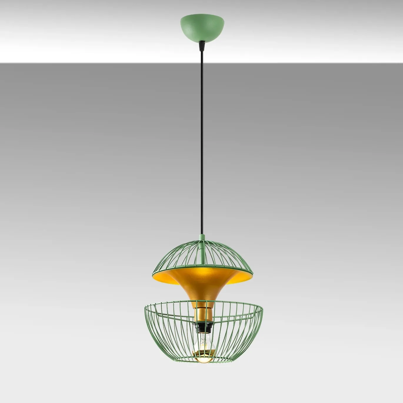 Hanglamp Telmander Groen/Goud