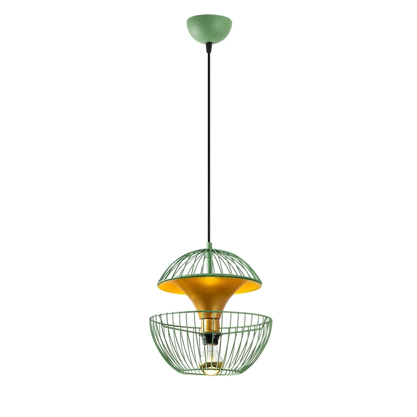 Hanglamp Telmander Groen/Goud