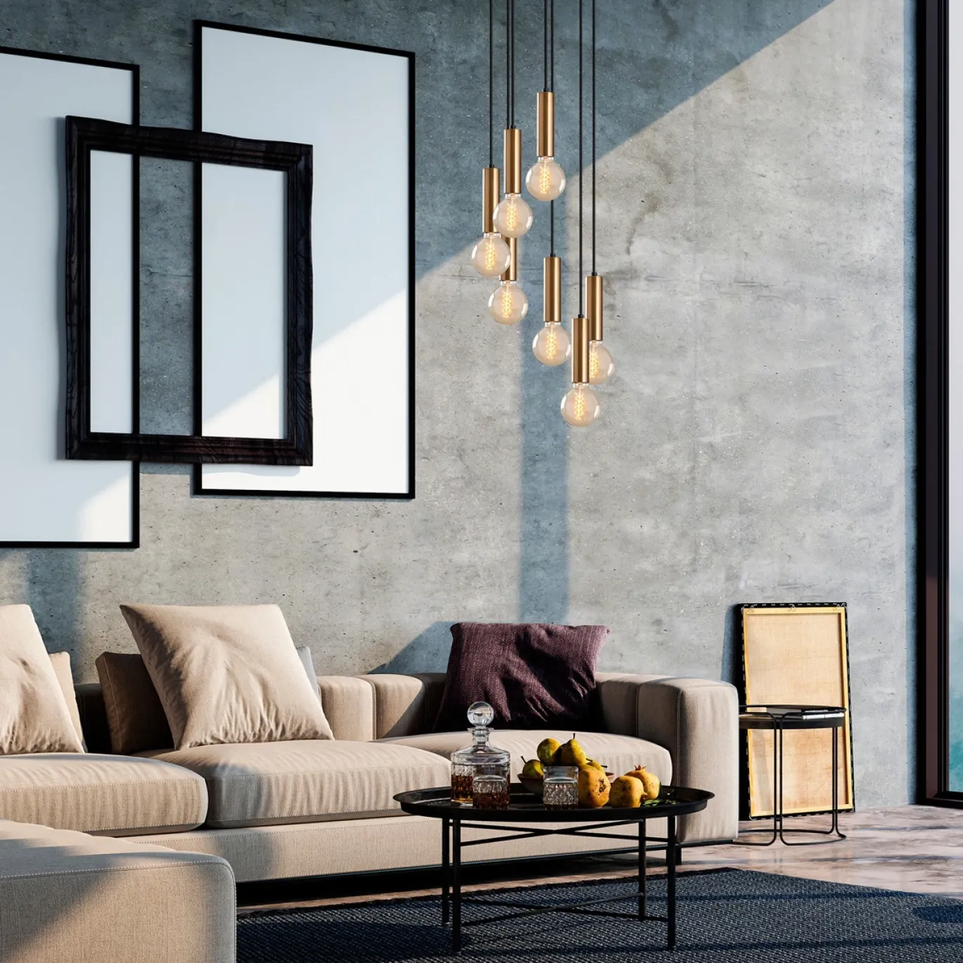 Hanglamp Tempo Goud 7-Lichts