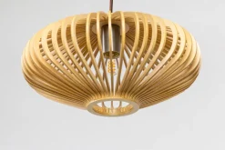 Hanglamp Tess Hout Naturel Ø30cm - Giga Meubel