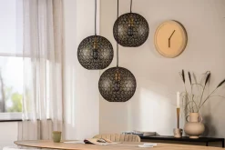 Hanglamp Truus Getrapt 3-Lichts Zwart - Giga Meubel