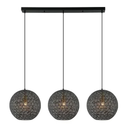 Hanglamp Truus 3-Lichts Zwart - Giga Meubel