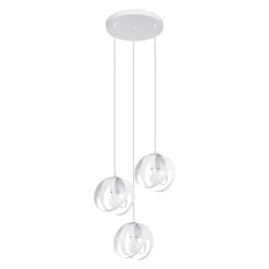 Hanglamp Tulos 3-Lichts Getrapt Wit - Giga Meubel