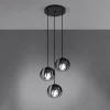 Hanglamp Tulos 3-Lichts Getrapt Zwart - Giga Meubel