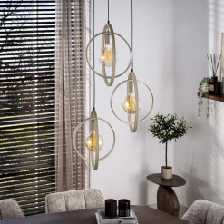Hanglamp Turn Around Getrapt 3-lichts Beige - Giga Meubel