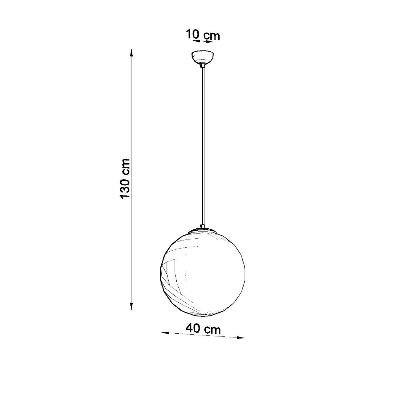 Hanglamp Ugo Wit Ø40cm - Giga Meubel