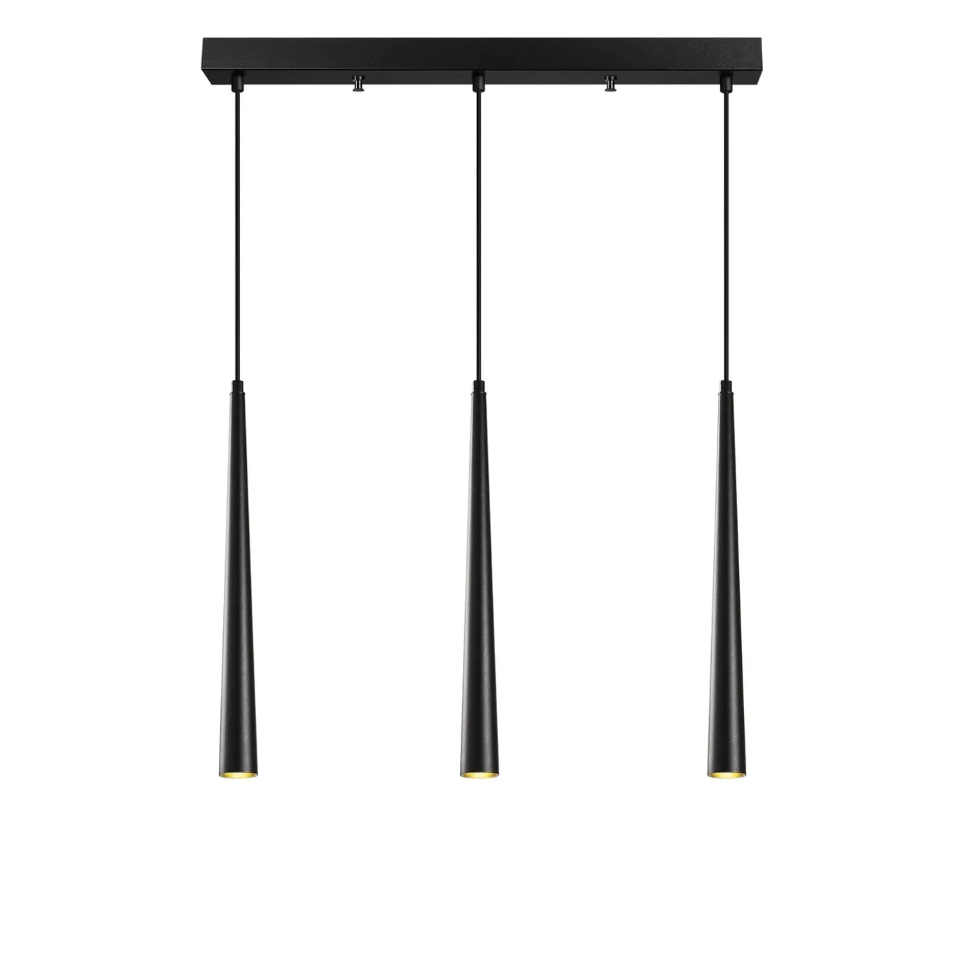 Hanglamp Ugur 3-Lichts Zwart