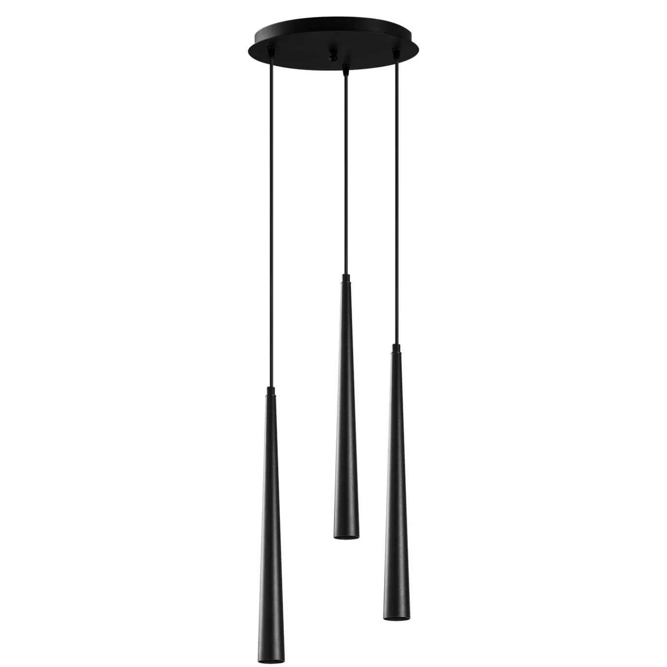 Hanglamp Ugur Zwart Getrapt 3-Lichts