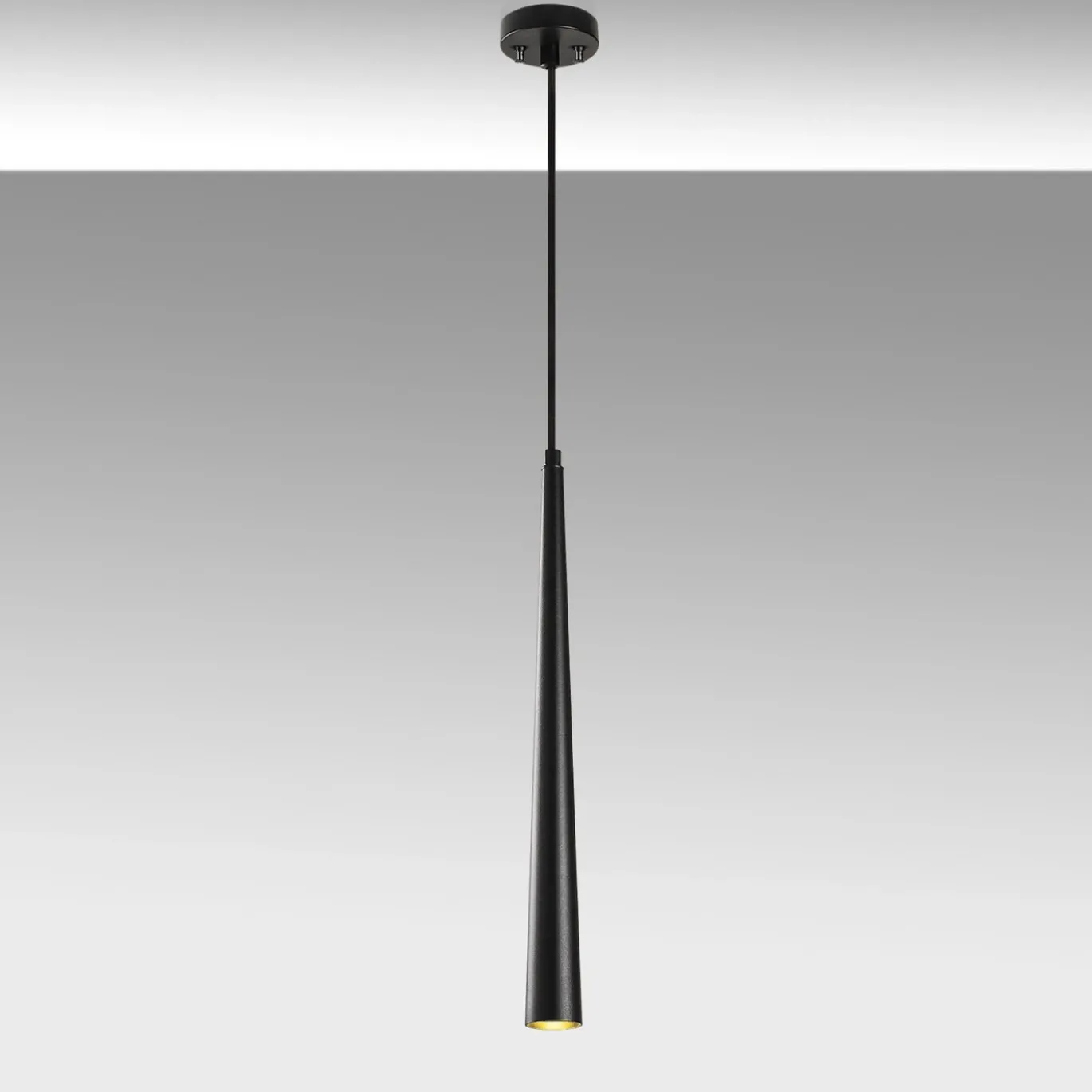 Hanglamp Ugur Zwart 1-Lichts