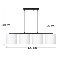 Hanglamp Valiz 4-Lichts Wit