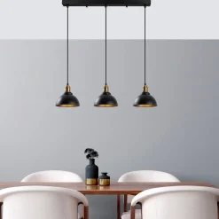 Hanglamp Varzan 3-Lichts Zwart