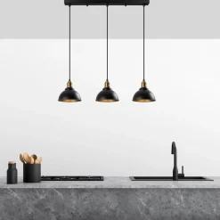 Hanglamp Varzan 3-Lichts Zwart
