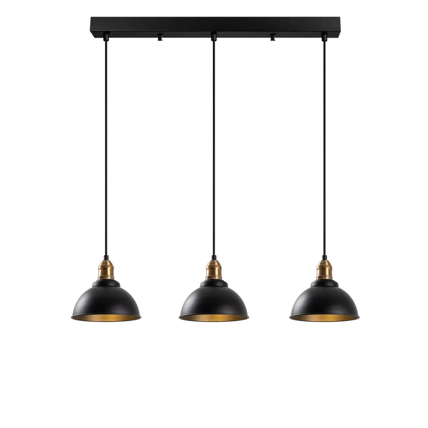 Hanglamp Varzan 3-Lichts Zwart