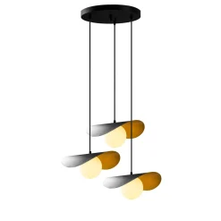 Hanglamp Vatoz Zwart/Goud 3-Lichts