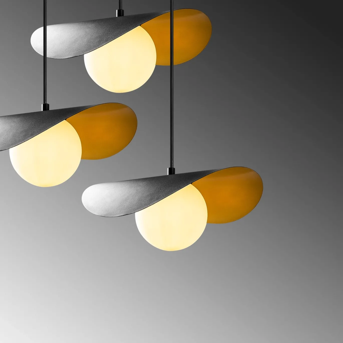 Hanglamp Vatoz Zwart/Goud 3-Lichts