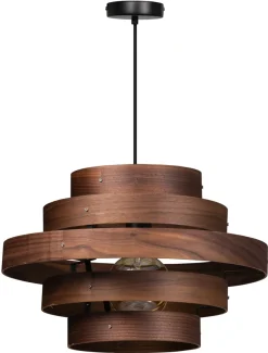 Hanglamp Walnut Hout Ø50cm M - Giga Meubel