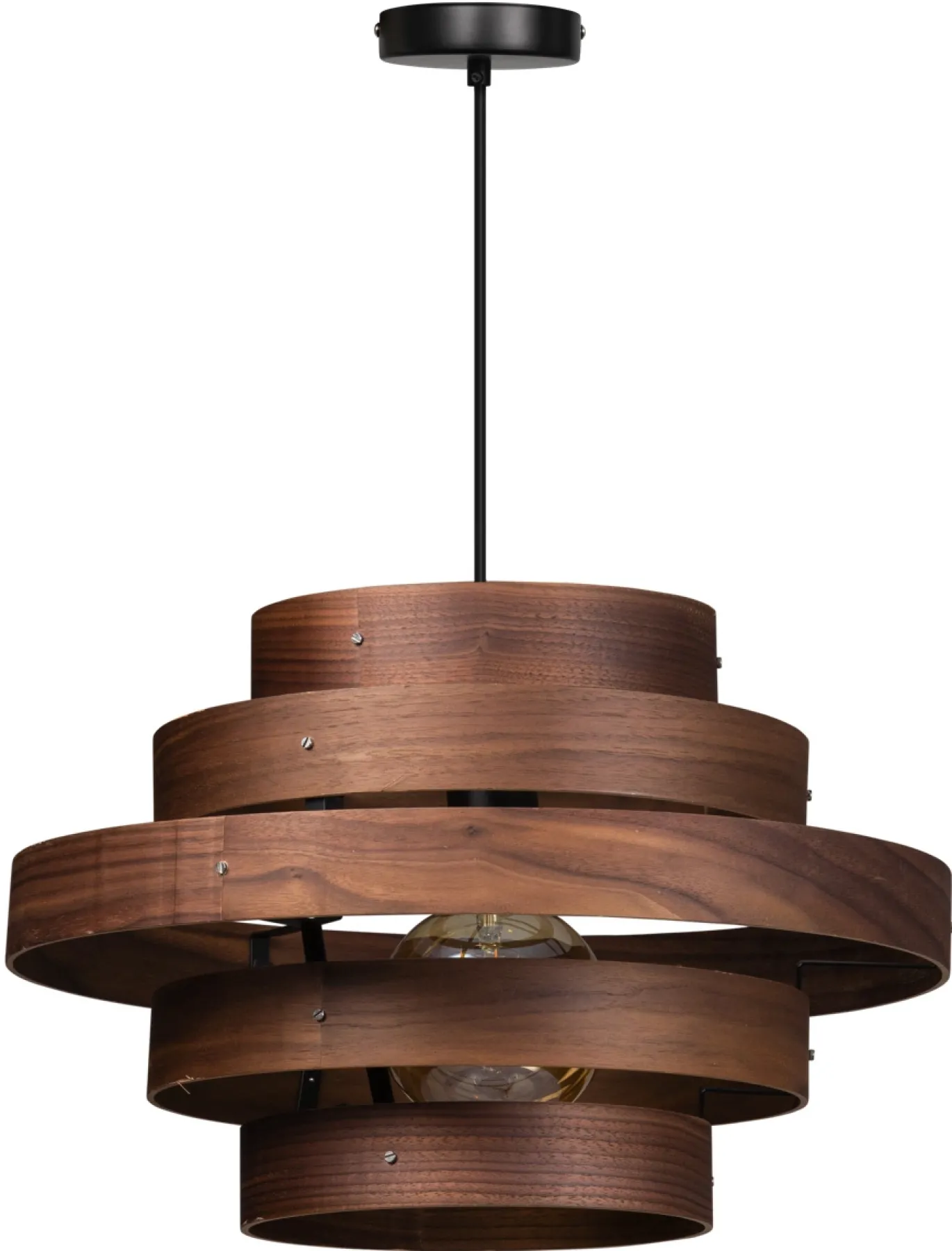 Hanglamp Walnut Hout Ø50cm M - Giga Meubel