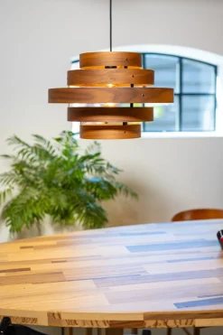 Hanglamp Walnut Hout Ø50cm M - Giga Meubel