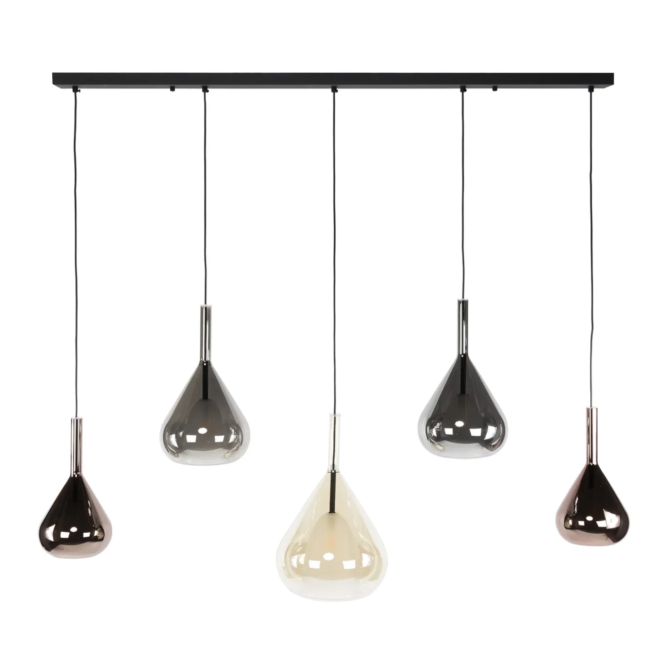 Hanglamp Wings 5-lichts Zwart - Giga Meubel