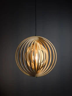 Hanglamp Woody Hout Naturel Ø43cm - Giga Meubel