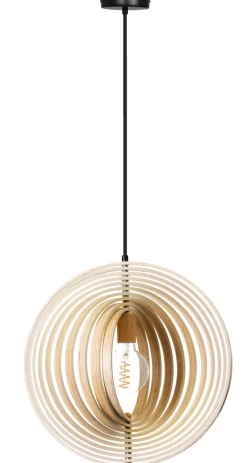 Hanglamp Woody Hout Naturel Ø43cm - Giga Meubel