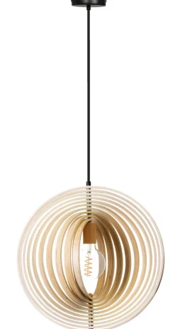 Hanglamp Woody Hout Naturel Ø43cm - Giga Meubel