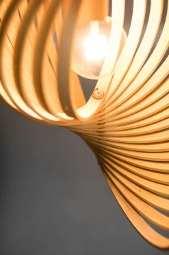 Hanglamp Woody Hout Naturel Ø43cm - Giga Meubel