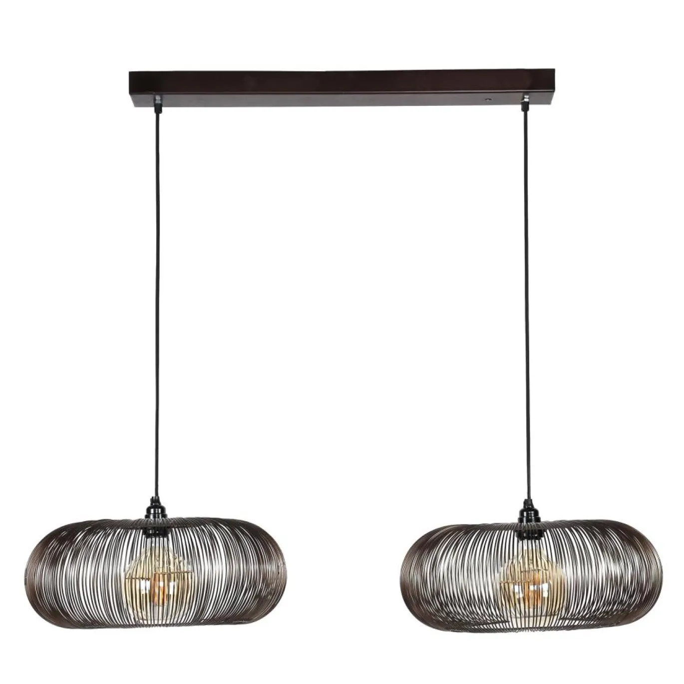 Hanglamp 2x Ø43 Disk Vorm Metaal - Giga Meubel
