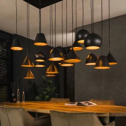Hanglamp XXL 18-Lichts Metaal Zwart - Giga Meubel