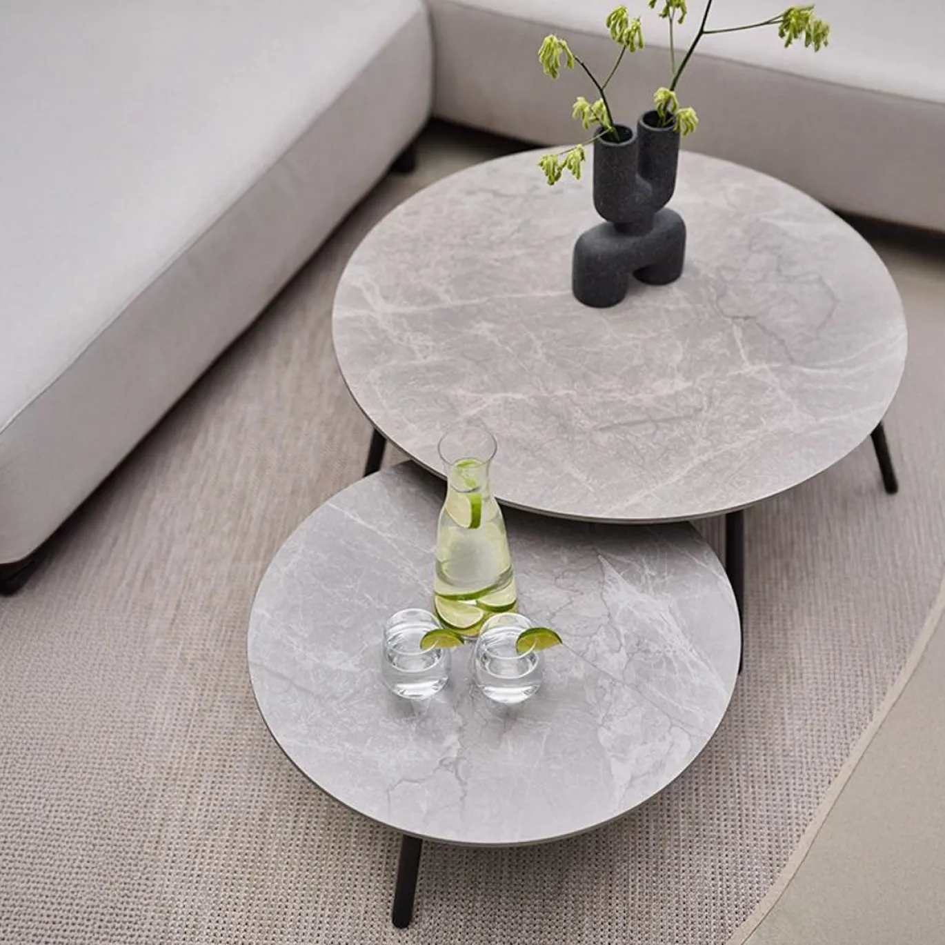 Hartman Bijzettafel Monaco Grijs/zwart 60cm