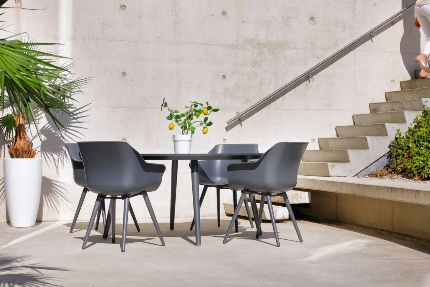 Hartman Dining Tuinset Sophie met Ronde Tafel 128cm
