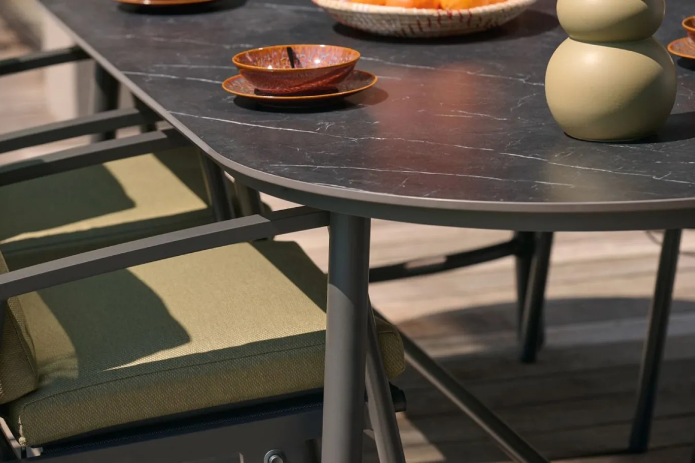 Hartman Dining Tuintafel Flora Zwart