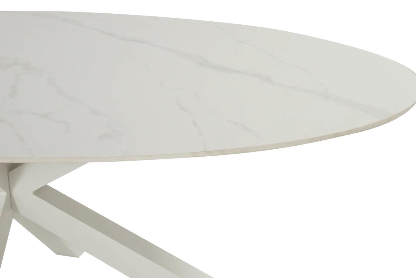 Hartman Dining Tuintafel Xander Ovaal Keramiek Wit 220x120cm