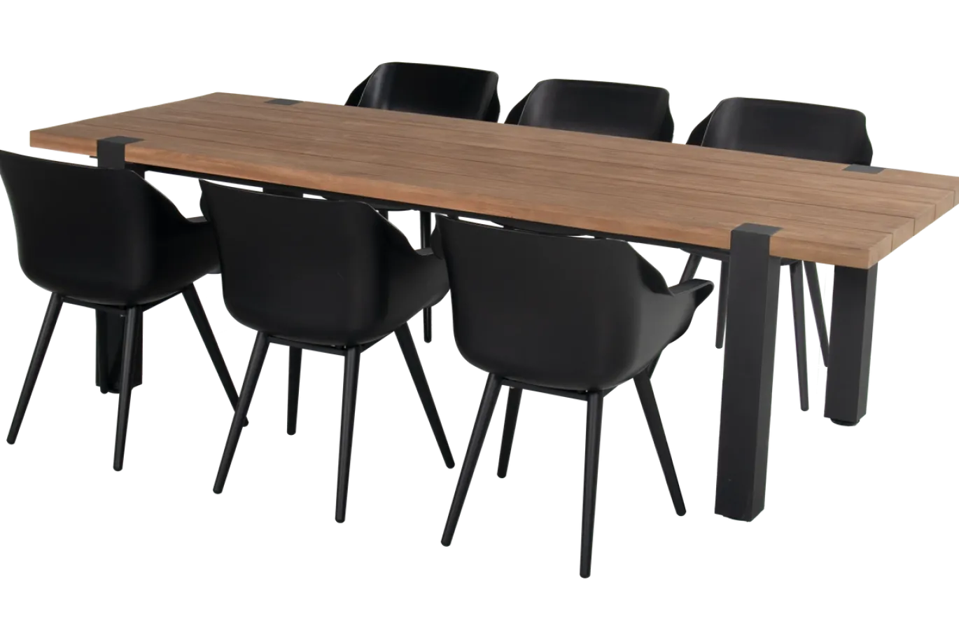 Hartman Esmee Tuintafel 200cm Naturel/Zwart
