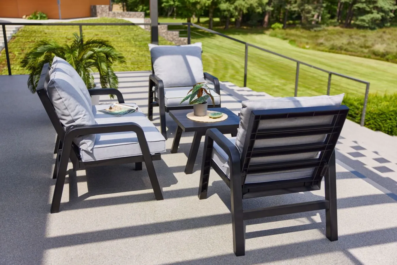 Hartman Ibiza 2-Zitsbank Loungeset Grijs