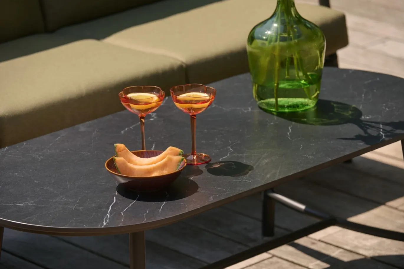 Hartman Keramische Loungetafel Flora Zwart