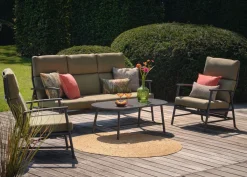 Hartman Loungeset Flora Groen/Zwart