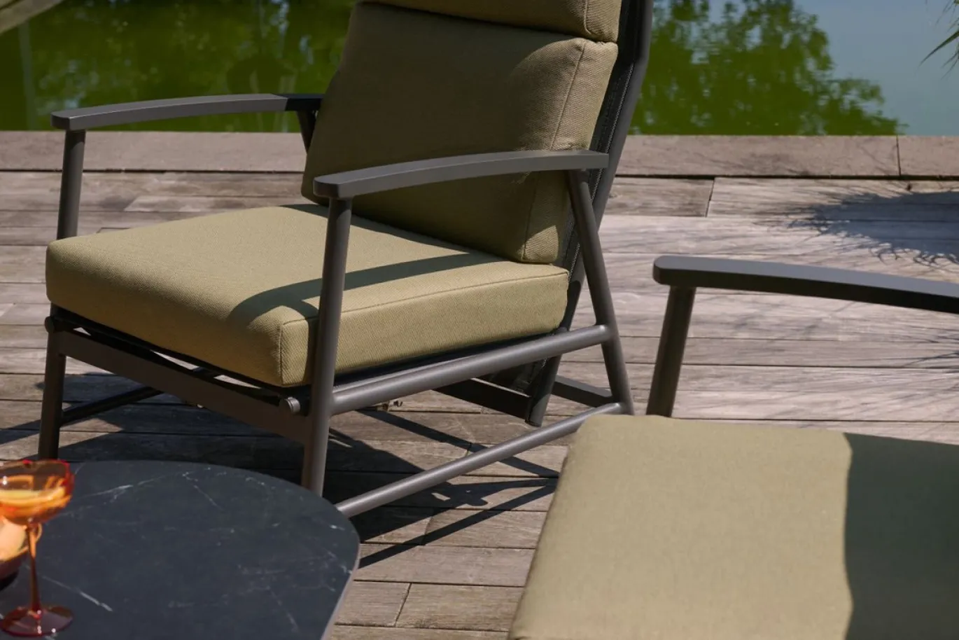 Hartman Loungeset Flora Groen/Zwart