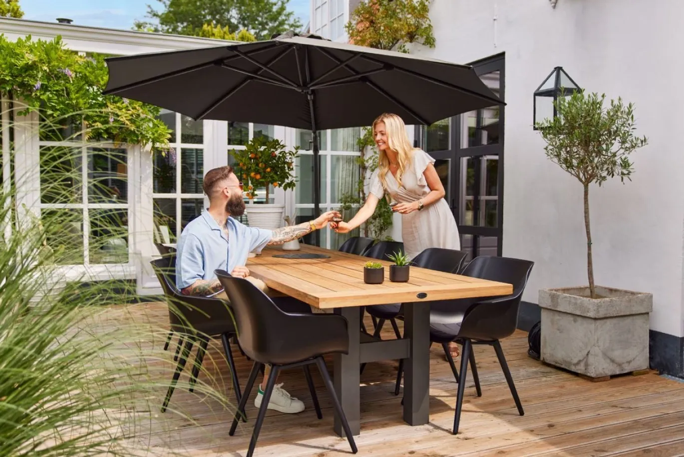 Hartman Shadowflex Zweef Parasol 300cm Antraciet
